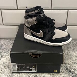 Nike Jordan 1 Retro High OG TD Black Medium Grey White FD5305 010‎ Toddler Sz 9c